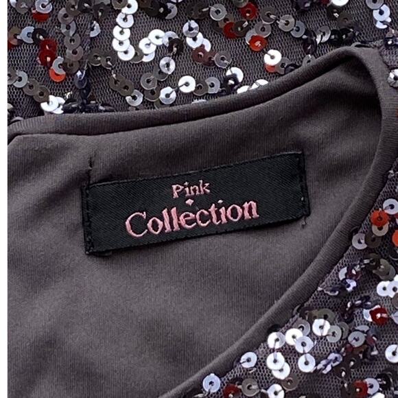 Gray Sequin Short Sleeveless Mini Dress by PINK COLLECTION ~ Women's Size LARGE - Picture 7 of 7
